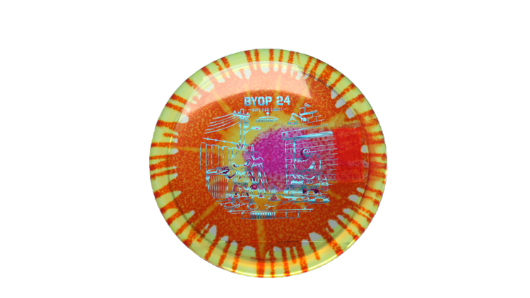 Discraft 2026 BYOP Curbside Chaos Z Fly Dye Cicada Fairway Driver Front View