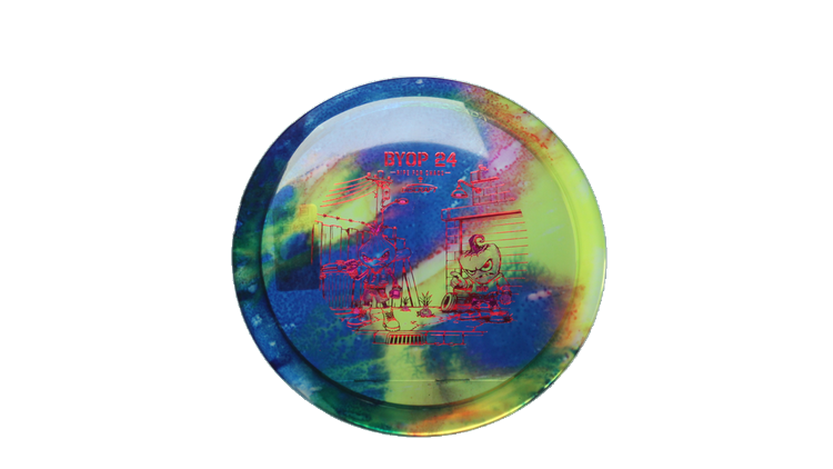 Discraft 2026 BYOP Curbside Chaos Z Fly Dye Cicada Fairway Driver Front View