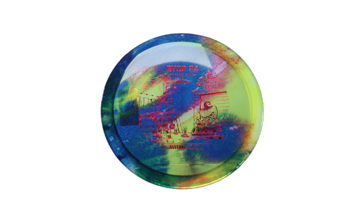 Discraft 2026 BYOP Curbside Chaos Z Fly Dye Cicada Fairway Driver Front View