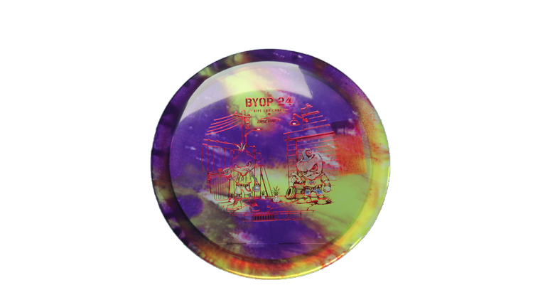 Discraft 2026 BYOP Curbside Chaos Z Fly Dye Cicada Fairway Driver Front View