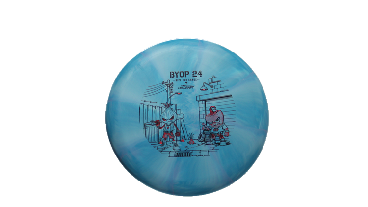 Discraft 2026 BYOP Curbside Chaos Tour Swirl Challenger SS Putter Front View