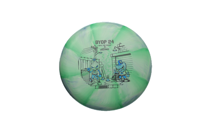 Discraft 2026 BYOP Curbside Chaos Tour Swirl Challenger SS Putter Front View