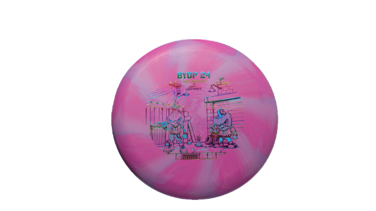 Discraft 2026 BYOP Curbside Chaos Tour Swirl Challenger SS Putter Front View