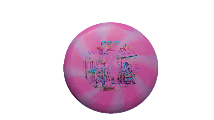 Discraft 2026 BYOP Curbside Chaos Tour Swirl Challenger SS Putter Front View