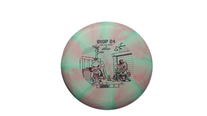 Discraft 2026 BYOP Curbside Chaos Tour Swirl Challenger SS Putter Front View