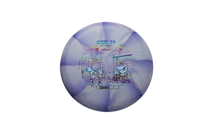 Discraft 2026 BYOP Curbside Chaos Tour Swirl Challenger SS Putter Front View