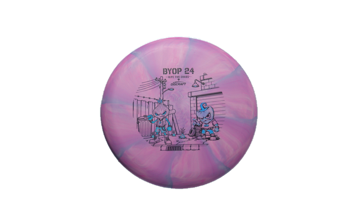 Discraft 2026 BYOP Curbside Chaos Tour Swirl Challenger SS Putter Front View