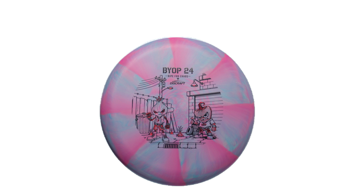 Discraft 2026 BYOP Curbside Chaos Tour Swirl Challenger SS Putter Front View