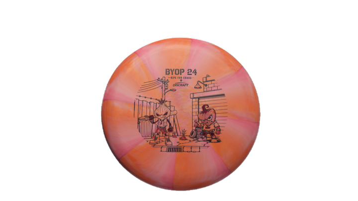 Discraft 2026 BYOP Curbside Chaos Tour Swirl Challenger SS Putter Front View