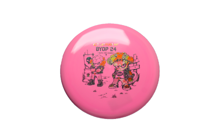Latitude 64 2026 BYOP Toxic Crowns Gold Ruby Putter Front View