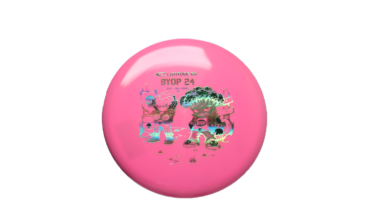 Latitude 64 2026 BYOP Toxic Crowns Gold Ruby Putter Front View