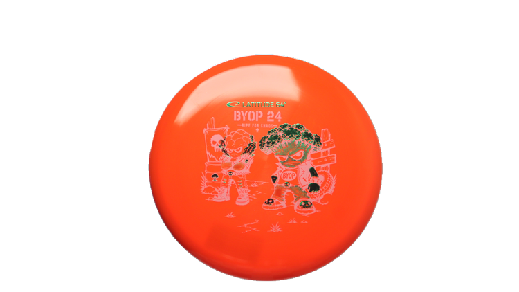 Latitude 64 2026 BYOP Toxic Crowns Gold Ruby Putter Front View