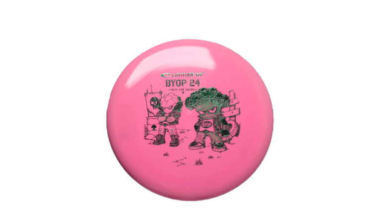 Latitude 64 2026 BYOP Toxic Crowns Gold Ruby Putter Front View