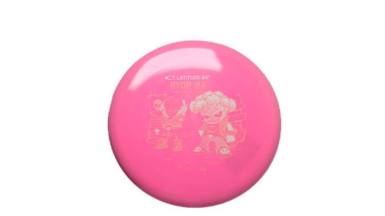 Latitude 64 2026 BYOP Toxic Crowns Gold Ruby Putter Front View