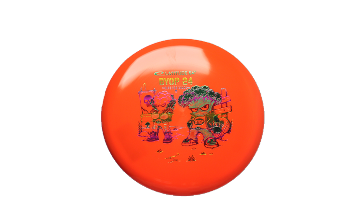 Latitude 64 2026 BYOP Toxic Crowns Gold Ruby Putter Front View