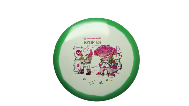 Westside Discs 2026 BYOP Toxic Crowns Tournament Orbit Pine Midrange Front View