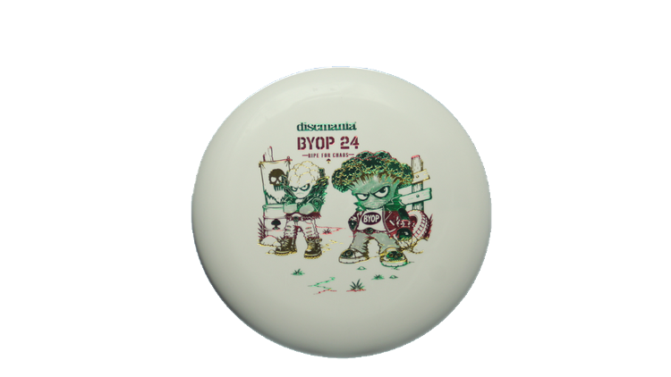 Discmania 2026 BYOP Toxic Crowns Flex 2 D-Line P1X Putter Front View