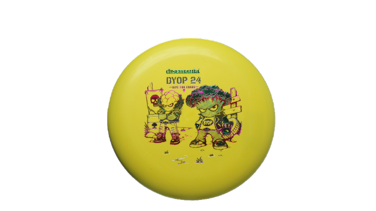 Discmania 2026 BYOP Toxic Crowns Flex 2 D-Line P1X Putter Front View