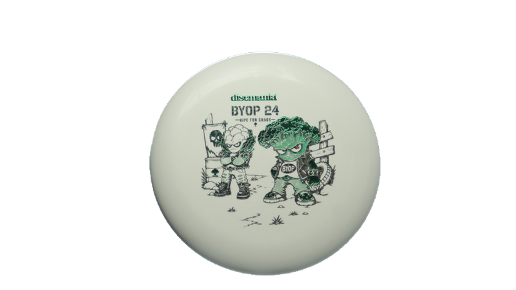 Discmania 2026 BYOP Toxic Crowns Flex 2 D-Line P1X Putter Front View