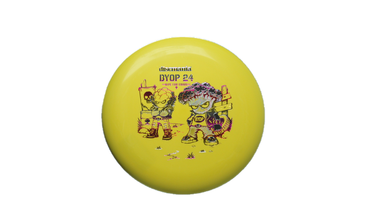 Discmania 2026 BYOP Toxic Crowns Flex 2 D-Line P1X Putter Front View