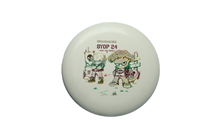 Discmania 2026 BYOP Toxic Crowns Flex 2 D-Line P1X Putter Front View