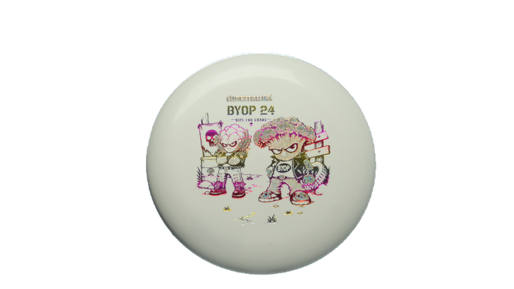 Discmania 2026 BYOP Toxic Crowns Flex 2 D-Line P1X Putter Front View