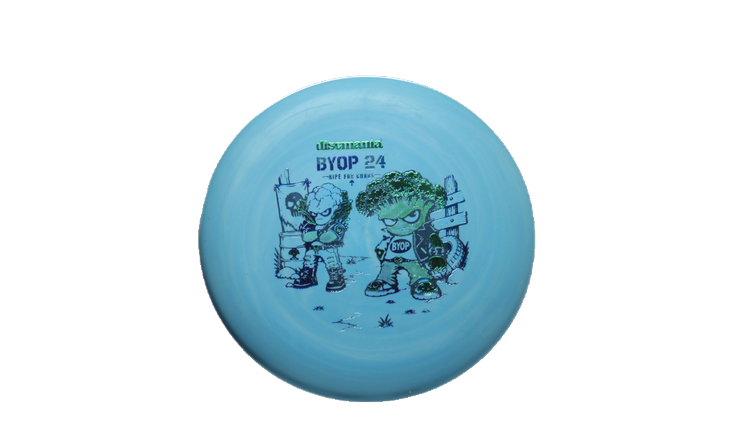 Discmania 2026 BYOP Toxic Crowns Flex 2 Swirl D-Line P2 Putter Front View