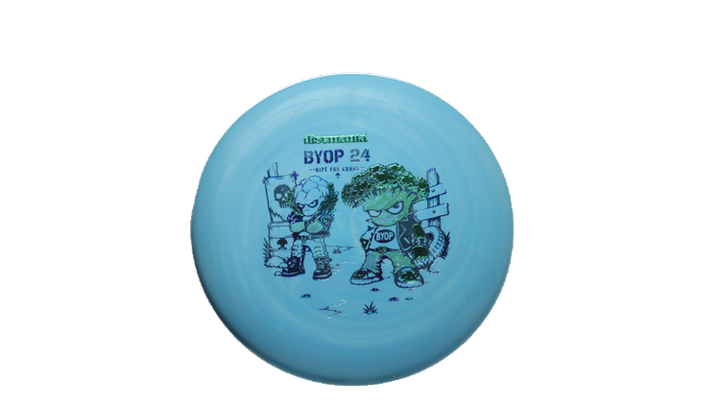Discmania 2026 BYOP Toxic Crowns Flex 2 Swirl D-Line P2 Putter Front View