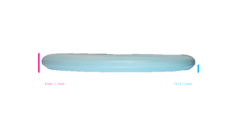 Discmania 2026 BYOP Toxic Crowns Flex 2 Swirl D-Line P2 Putter Profile View