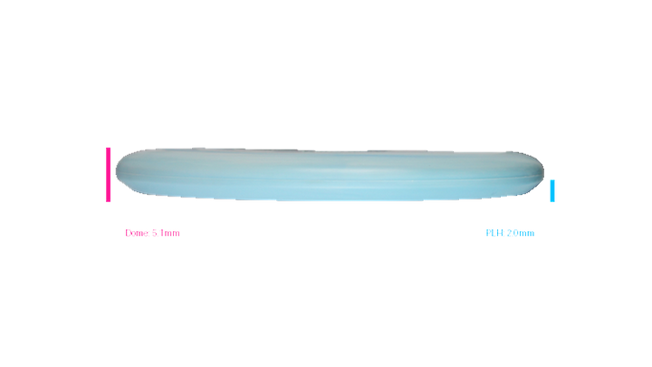 Discmania 2026 BYOP Toxic Crowns Flex 2 Swirl D-Line P2 Putter Profile View