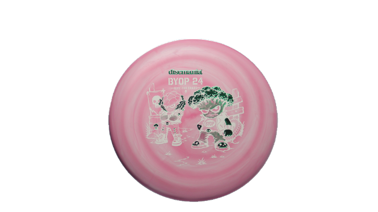 Discmania 2026 BYOP Toxic Crowns Flex 2 Swirl D-Line P2 Putter Front View