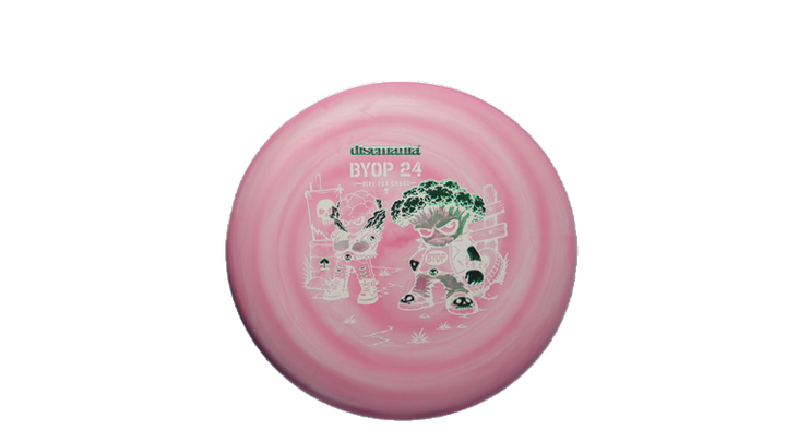 Discmania 2026 BYOP Toxic Crowns Flex 2 Swirl D-Line P2 Putter Front View