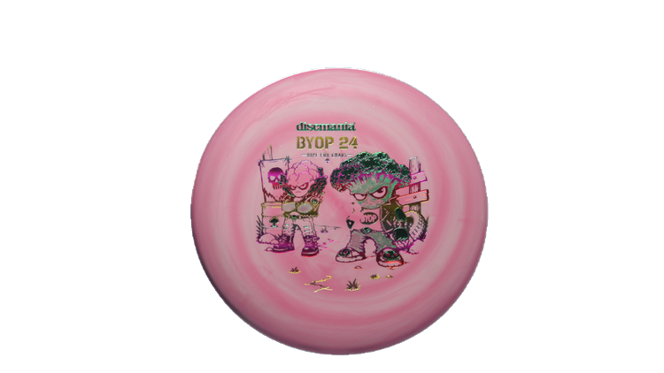 Discmania 2026 BYOP Toxic Crowns Flex 2 Swirl D-Line P2 Putter Front View