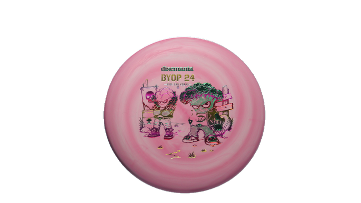 Discmania 2026 BYOP Toxic Crowns Flex 2 Swirl D-Line P2 Putter Front View