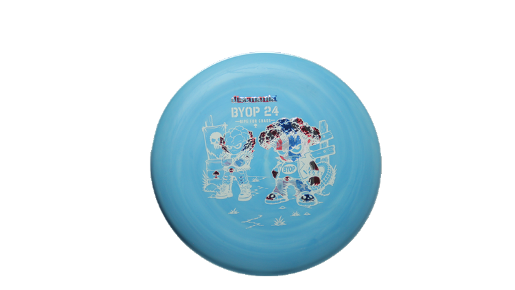 Discmania 2026 BYOP Toxic Crowns Flex 2 Swirl D-Line P2 Putter Front View