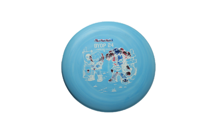 Discmania 2026 BYOP Toxic Crowns Flex 2 Swirl D-Line P2 Putter Front View