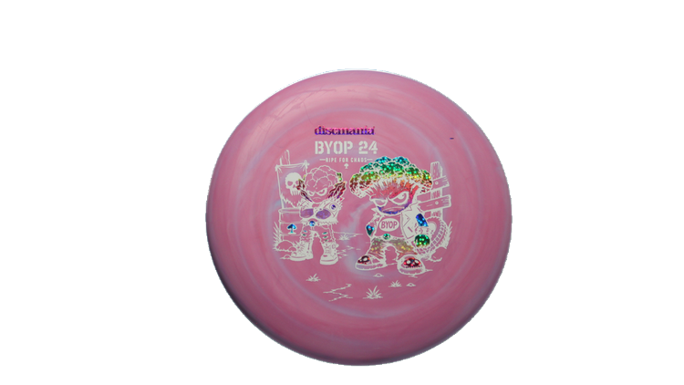 Discmania 2026 BYOP Toxic Crowns Flex 2 Swirl D-Line P2 Putter Front View
