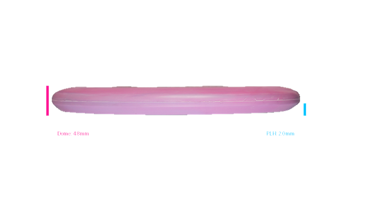 Discmania 2026 BYOP Toxic Crowns Flex 2 Swirl D-Line P2 Putter Profile View