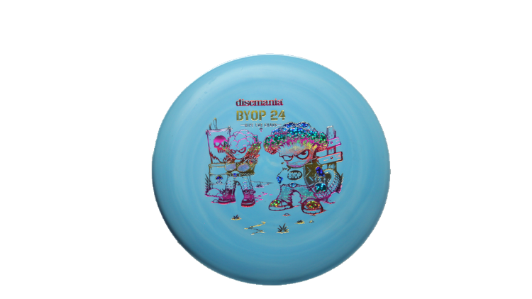 Discmania 2026 BYOP Toxic Crowns Flex 2 Swirl D-Line P2 Putter Front View