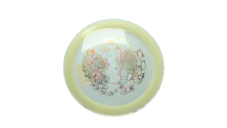 Pie Pan Discs 2026 BYOP Crop Wreckers Pre-Release Cherry Glow Hype Distance Driver Front View