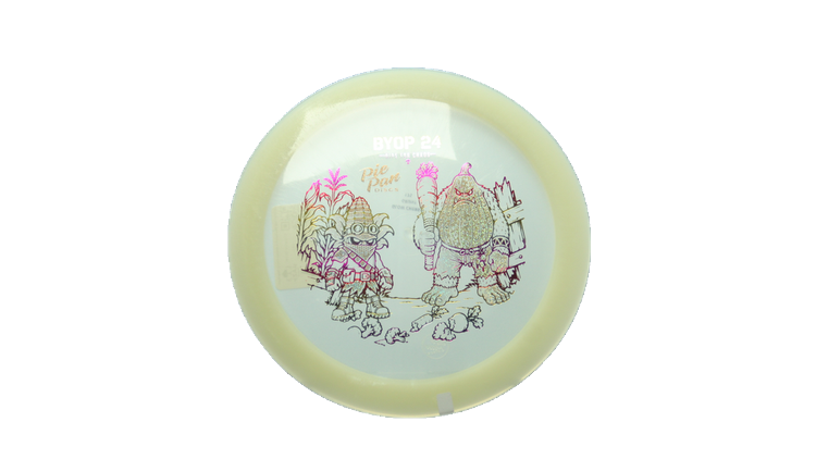 Pie Pan Discs 2026 BYOP Crop Wreckers Pre-Release Cherry Glow Hype Distance Driver Front View