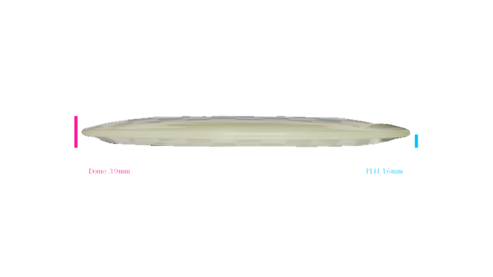 Pie Pan Discs 2026 BYOP Crop Wreckers Cherry Glow Grunt (retooled) Fairway Driver Profile View