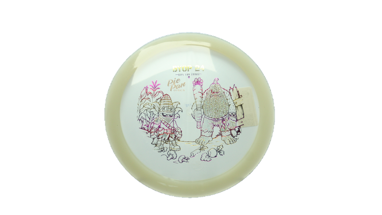 Pie Pan Discs 2026 BYOP Crop Wreckers Cherry Glow Grunt (retooled) Fairway Driver Front View