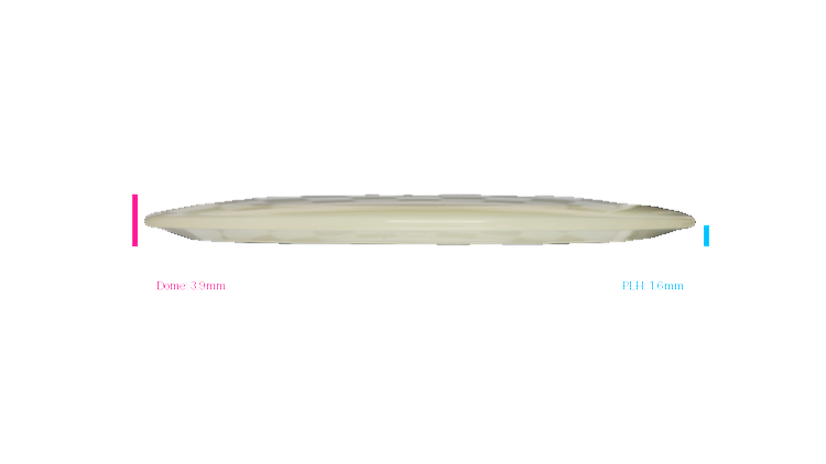 Pie Pan Discs 2026 BYOP Crop Wreckers Cherry Glow Grunt (retooled) Fairway Driver Profile View