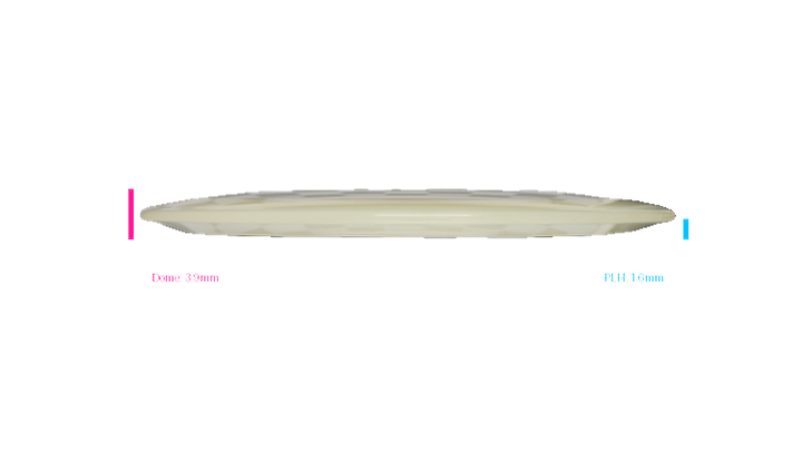 Pie Pan Discs 2026 BYOP Crop Wreckers Cherry Glow Grunt (retooled) Fairway Driver Profile View