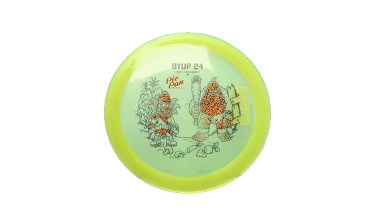 Pie Pan Discs 2026 BYOP Crop Wreckers Cherry Grunt (retooled) Fairway Driver Front View