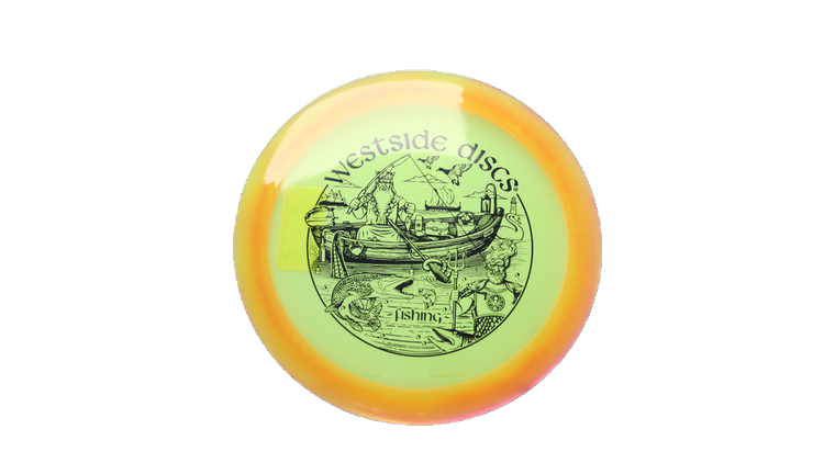 Westside Discs 2026 Fishing Scene VIP-X Orbit Ahti Fairway Driver Front View