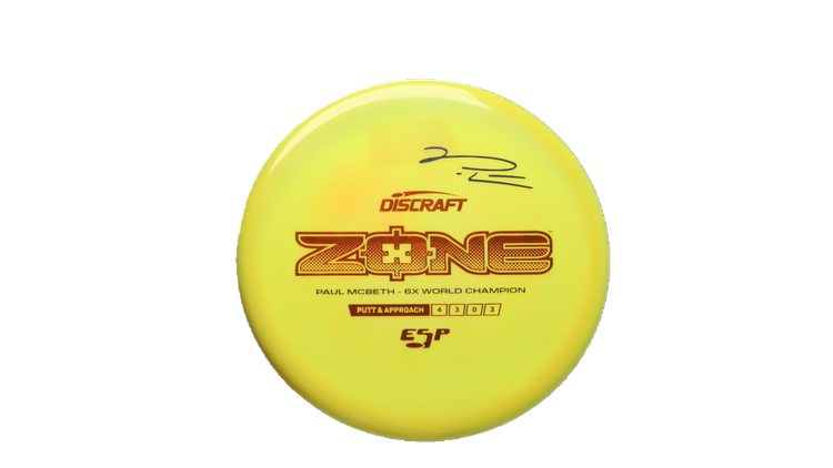 Discraft Paul McBeth 6x Signature Series ESP Zone Putter Front View