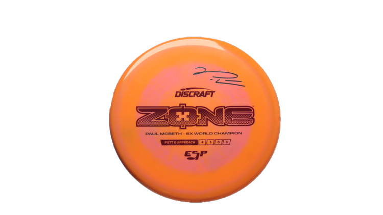 Discraft Paul McBeth 6x Signature Series ESP Zone Putter Front View
