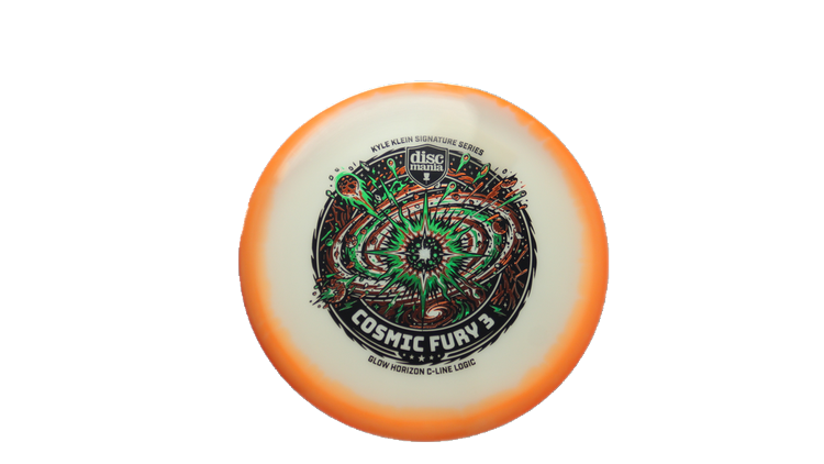 Discmania Cosmic Fury 3 - Kyle Klein Signature Series Glow Horizon C-Line Logic Putter Front View